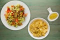 Salad with chicken stomachs with vegetables Royalty Free Stock Photo