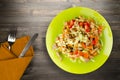 Salad with chicken stomachs with vegetables Royalty Free Stock Photo