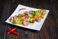 Salad with chicken and vegetables Royalty Free Stock Photo