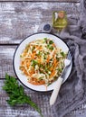 Salad with Chinese cabbage and carrot Royalty Free Stock Photo