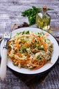 Salad with Chinese cabbage and carrot Royalty Free Stock Photo