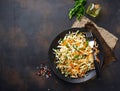 Salad with Chinese cabbage and carrot Royalty Free Stock Photo