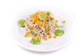 Salad of crab sticks, corn and cucumbers Royalty Free Stock Photo