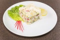 Salad with crabmeat