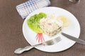 Salad with crabmeat