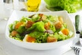 Salad with croutons,