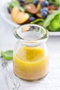 Salad dressing with olive oil and vinegar Royalty Free Stock Photo