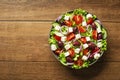 Salad with feta cheese and vegetables Royalty Free Stock Photo