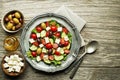 Salad with feta, tomato and vegetables Royalty Free Stock Photo