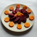 Salad decoration on a plate