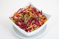 Salad of fresh beets and carrots Royalty Free Stock Photo