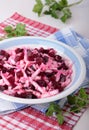 Salad of fresh cabbage and boiled beet Royalty Free Stock Photo