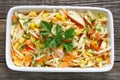 Salad with fresh cabbage