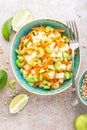 Salad with fresh celery, apple and carrot Royalty Free Stock Photo