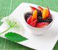 Salad with fresh fruits and berries.