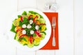 Salad with fresh vegetables and chia seeds Royalty Free Stock Photo