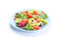Salad of fresh vegetables isolated Royalty Free Stock Photo