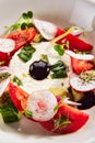 Salad of Fresh Vegetables and Ricotta Cheese with Herbs Royalty Free Stock Photo