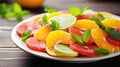 salad fruit vegan food citrus