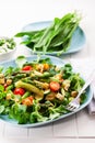 Salad with green asparagus Royalty Free Stock Photo