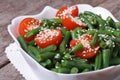 Salad of green beans, cherry tomatoes and sesame Royalty Free Stock Photo