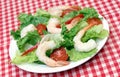 Salad Greens and Shrimp Royalty Free Stock Photo