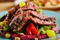 Salad with Grilled Prime Beef Royalty Free Stock Photo