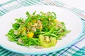 Salad from Grown Wheat, Arugula, Pumpkin Seeds with Sweet Pepper