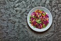 Red cabbage salad, movie effect