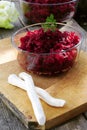 Salad with horseradish and beetroot Royalty Free Stock Photo