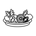 Salad icon, vector illustration