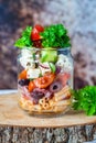 Salad in a jar Royalty Free Stock Photo