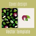 Salad leaves and herbs pattern cover