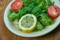 Salad from leaves of wild radish