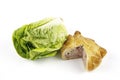 Salad Lettace and Pork Pie Royalty Free Stock Photo