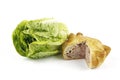 Salad Lettace and Pork Pie Royalty Free Stock Photo