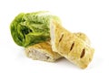Salad Lettace and Sausage Roll Royalty Free Stock Photo
