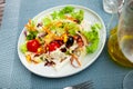 Salad with lettuce, tomato, corn and olives Royalty Free Stock Photo