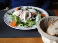 Salad for lunch in a French bistro Royalty Free Stock Photo