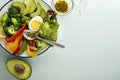 Salad meal with fresh vegetables and egg Royalty Free Stock Photo