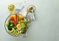 Salad meal with fresh vegetables and egg Royalty Free Stock Photo