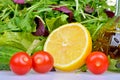 Salad mix with rucola, frisee, radicchio Royalty Free Stock Photo