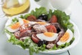 Salad Nicoise with eggs and tuna