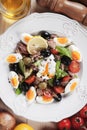 Salad Nicoise with eggs and tuna