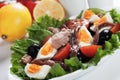 Salad Nicoise with tuna and bolied eggs