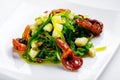 Salad with octopus, scallop and Hiyashi Wakame Royalty Free Stock Photo