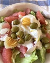 Salad with Olives and Grapefruit Royalty Free Stock Photo