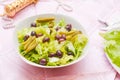 Salad with olives and pickle Royalty Free Stock Photo