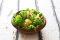Salad with pears, blue cheese and lettuce Royalty Free Stock Photo