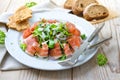 Salad plate with bacon